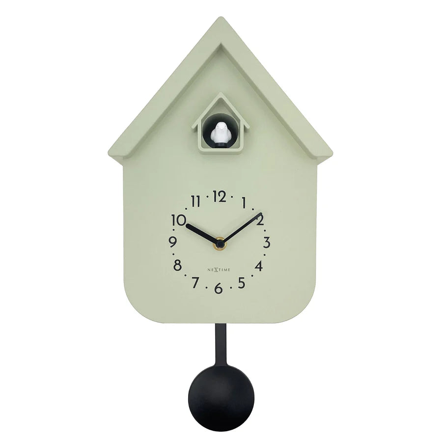 Modern Cuckoo Wall Clock with Night Sensor & Pendulum – “Twitter”