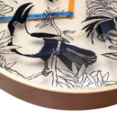 3230 Tropical Birds Wood Wall Clock