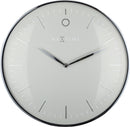 Front Picture 3235GS,Glamour,Wall clock,Silent,Metal,Grey / Silver