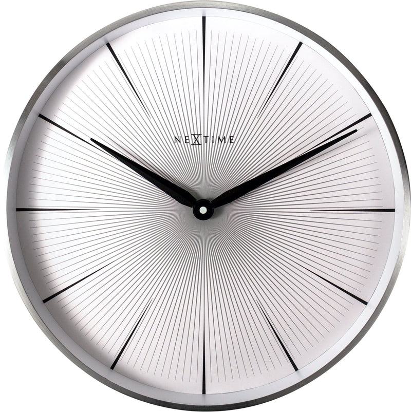 Front Picture 3511WI,2 Seconds,Wall Clock,Silent,Aluminium,White,