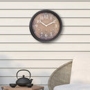 4318BR Jasmine Brown & White Garden Wall Clock
