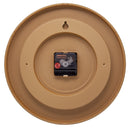 Modern Wall clock, Silent, 12" wood-tone frame - LYRA