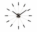 Front Picture 2610ZW,Plug Inn,Wall clock,Silent,Metal,Black,