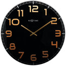 Front Picture 3105BC,Classy Large,Wall clock,Silent,Glass,Black / Copper,