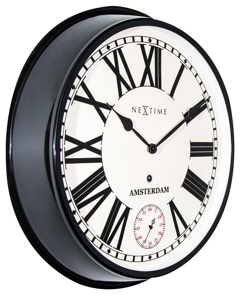 3128ZW Amsterdam Large Roman Numeral Wall Clock