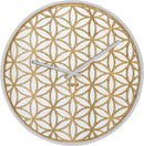 Front Picture 3194WI,Bella Mirror,Wall clock,Silent,Wood,White,