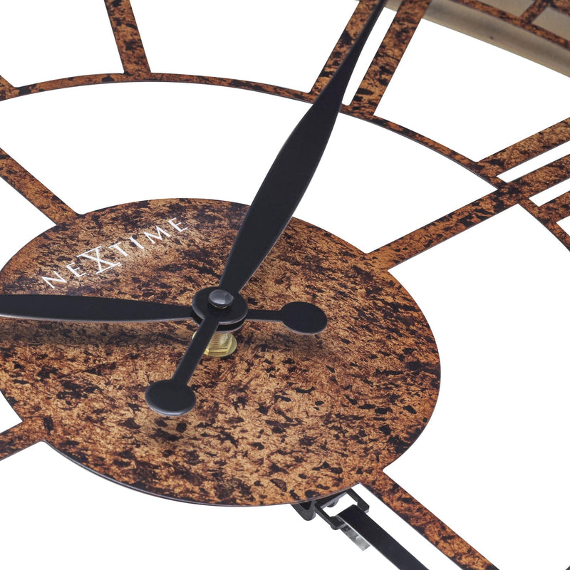 Large Pendulum Wall Clock - 50cm -  Brown - Metal - "London" - NeXtime