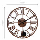 Large Pendulum Wall Clock - 50cm -  Brown - Metal - "London" - NeXtime