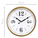 Classic Wall Clock - Contemporary Decor - Silent Movement - 15.4 Inches - (NeXtime 3290)