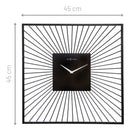 3303ZW "Vasco Square" Wall Clock