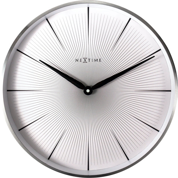 Front Picture 3511WI,2 Seconds,Wall Clock,Silent,Aluminium,White,#color_white