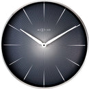 Front Picture 3511ZW,2 Seconds,Wall Clock,Silent,Aluminium,Black,