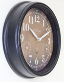 4318BR Jasmine Brown & White Garden Wall Clock