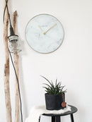 8189 Marble Black & Gold Wall Clock